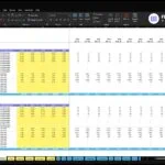 Excel sheet titled Classic Soy Candle showing COGS breakdown with yellow highlighted rows and revenue columns for 2026–2030 and totals in blue.