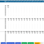Screenshot of an Excel-like spreadsheet with CapEx & Depreciation data, showing Tangible Assets, Depreciation Schedule, and Net Book Value sections across monthly periods (Jan-26 to Oct-27).