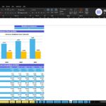 golf-club-financial-model-break-even-financialmodelslab_16ec9b12-d110-4d8f-83ab-13b9715364ea | eFinancialModels Screenshot of an Excel Breakeven Analysis for ABC Company Inc., showing a bar chart of Revenue (blue) and Revenue Breakeven level (yellow) by year 2026–2030 with a detailed numeric table below the chart.