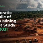 Hero image for a Congo mining market study: large white title text over a mining site and the eFinancialModels logo.