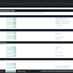 Screenshot 2109 | eFinancialModels Screenshot of the Control Panel input sheet for a token model, showing sections: Treasury starting composition, Native token market, protocol fee revenue, and growth flywheel (input values visible).