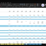 Excel cash flow statement for ABC Company showing operating, investing, and financing activities with blue highlights and yearly columns.