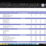 Excel sheet titled Financial Ratios with sections for Cash Flow, Debt, Liquidity, Operating Performance, and Profitability ratios; includes year columns and charts at right.