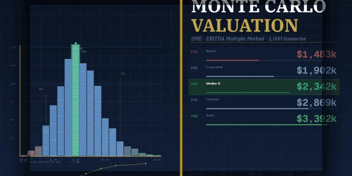 Monte Carlo Business Valuation Model — SME Edition (Excel) Monte Carlo Business Valuation Model — SME Edition (Excel)
