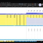 Excel payroll expenses sheet for ABC Company with salary categories and multi-year FTE projections (2026–2035).