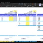 italian-restaurant-financial-model-captable-financialmodelslab_2f2cec6d-cf80-4770-bec8-a7ca5ce87797 | eFinancialModels Capitalization table for ABC Company Inc. with Founders, Series A, and Series B sections showing dates, investments, and number of shares in a three-panel Excel layout (with placeholders and blue header bars).