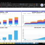 italian-restaurant-financial-model-charts-financialmodelslab_4791a7eb-5ae9-4ec6-9167-9dedcf78286b | eFinancialModels Excel dashboard screenshot from FinModelsLab templates showing Revenue Breakdown and Cash Balance charts for 2026–2030 (two-column view).