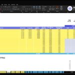 italian-restaurant-financial-model-payroll-financialmodelslab_0a4aec05-925d-46fd-90d2-0cab9a2a22ef | eFinancialModels Spreadsheet showing payroll expenses for ABC Company Inc., with a blue header table of categories, hiring and firing dates, and salary data