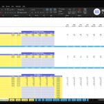 Spreadsheet screenshot showing COGS and Operational Expenses for ABC Company Inc., with a yellow table of categories and blue totals, plus revenue projections by year across the top (2026–2030). Mostly a financial forecast dashboard in Excel.