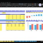 sushi-restaurant-financial-model-revenue-financialmodelslab_ad9a50a6-ae6b-40c4-bc56-15faf19fb256 | eFinancialModels Excel workbook labeled Revenue Assumptions for ABC Company Inc., featuring launch year data, average daily/weekend covers, and columns for 2026–2030 with accompanying charts on the right panel.