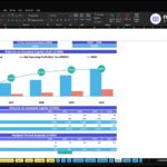 sushi-restaurant-financial-model-roic-financialmodelslab_ca9939bb-0256-421f-a497-c249173bac8e | eFinancialModels Excel dashboard: Returns on Invested Capital with ROIC projections for 2026–2030 and a blue bar chart showing invested capital vs. net operating profit (NOPAT).