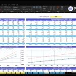 vending-machines-financial-model-summary-financialmodelslab_8f6576d1-ff32-4f31-8dcf-7ba32723e1f8 | eFinancialModels Excel dashboard for ABC Company Inc. showing the 2026 Income Statement and Balance Sheet with a 5-year projection to 2030 and accompanying charts in gray/blue layout.