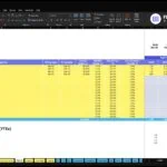 Excel payroll template for ABC Company Inc. with a color-coded table of positions, hire dates, salaries, and 2026–2030 FTE projections.