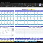 Excel screenshot of a financial dashboard titled 'Financial Statements Summary' showing income statement and balance sheet data for 2026–2030 with blue section headers and multiple tabs at the bottom like Dashboard and Revenue.