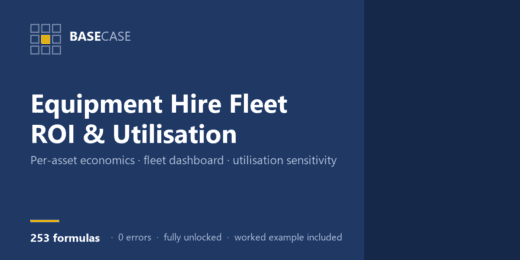 Equipment Hire / Rental Fleet Model — Per-Asset ROI & Utilisation