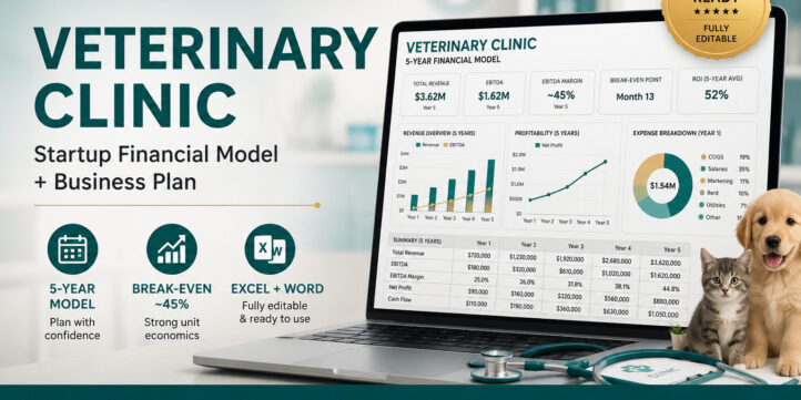 Veterinary Clinic Financial Model + Business Plan | 5-Year Excel Startup Model Veterinary Clinic Financial Model + Business Plan | 5-Year Excel Startup Model