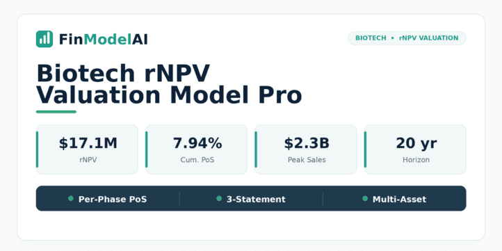 Biotech rNPV Valuation Model Pro (Risk-Adjusted) Biotech rNPV Valuation Model Pro (Risk-Adjusted)