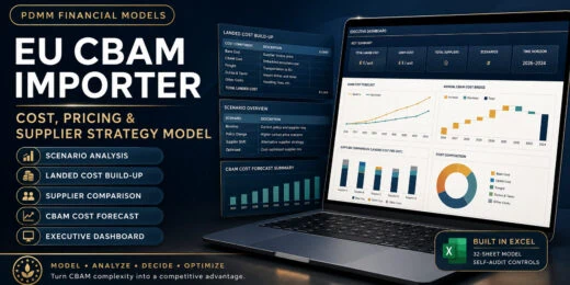 EU CBAM Importer Cost, Pricing & Supplier Strategy Model – 2026-2034 CBAM Cost, Cash, Pricing & Supplier Decision Model