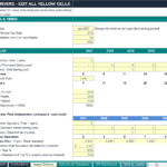 3PL trucking company financial model spreadsheet covering General & Timing parameters along with a multi-year Fleet Plan for company-owned trucks and owner-operators.