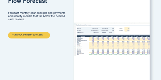 Small Business Cash Flow Forecast Spreadsheet