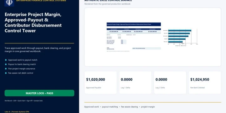 Enterprise Project Margin, Approved-Payout & Contributor Disbursement Control Tower Enterprise Project Margin, Approved-Payout & Contributor Disbursement Control Tower