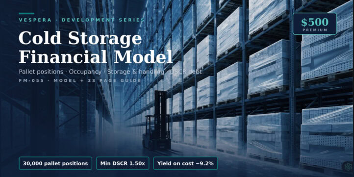 Cold Storage Financial Model (Excel) | Pallet Positions, Occupancy, Storage & Handling, DSCR Debt Cold Storage Financial Model (Excel) | Pallet Positions, Occupancy, Storage & Handling, DSCR Debt