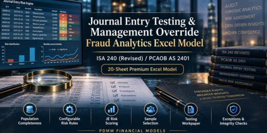 Journal Entry Testing & Management Override Fraud Analytics Excel Model – ISA 240 (Revised) / PCAOB AS 2401