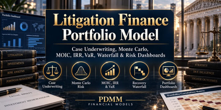 Litigation Finance Portfolio Model | Case Underwriting, Monte Carlo, MOIC, IRR, VaR, Waterfall & Risk Dashboards Litigation Finance Portfolio Model | Case Underwriting, Monte Carlo, MOIC, IRR, VaR, Waterfall & Risk Dashboards