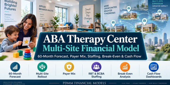 ABA Therapy Center Multi-Site Financial Model | 60-Month Forecast, Payer Mix, Staffing, Break-Even & Cash Flow ABA Therapy Center Multi-Site Financial Model | 60-Month Forecast, Payer Mix, Staffing, Break-Even & Cash Flow