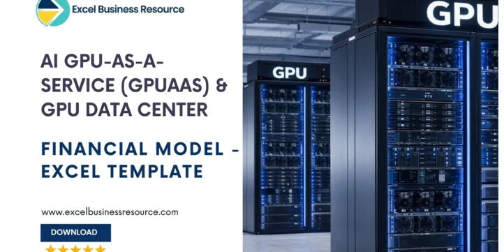 AI GPUaaS Compute Data Center Financial Model 10-Year Projections GPU Utilization Power CAPEX Unit Economics DCF Valuation | eFinancialModels